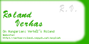 roland verhas business card